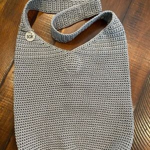 The Sak grey woven shoulder bag